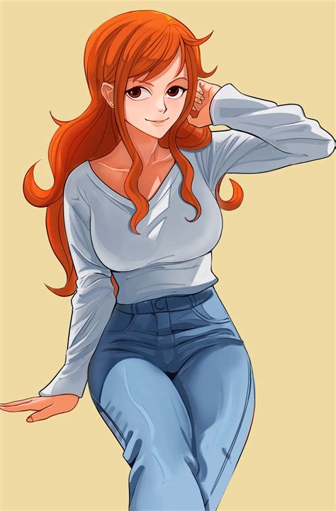 nami one piece fan art